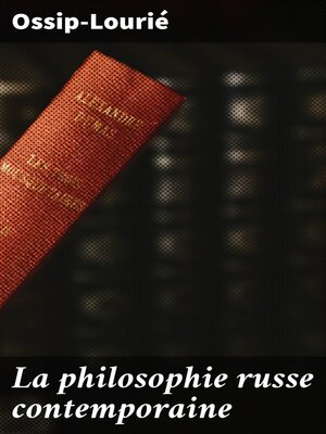 cover image of La philosophie russe contemporaine